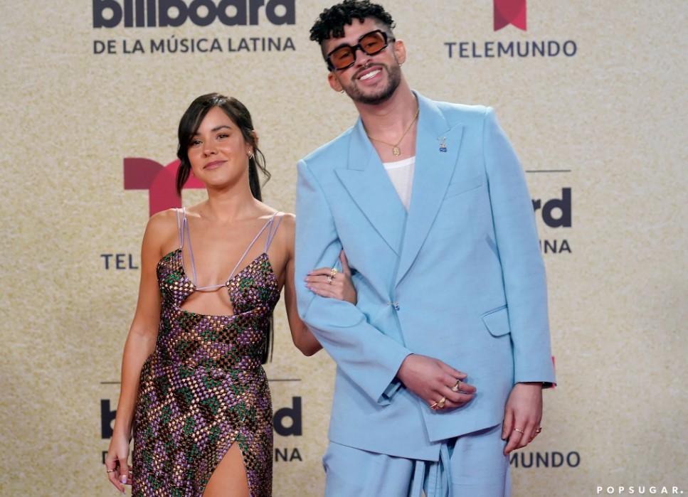 Bad bunny with his girlfriend