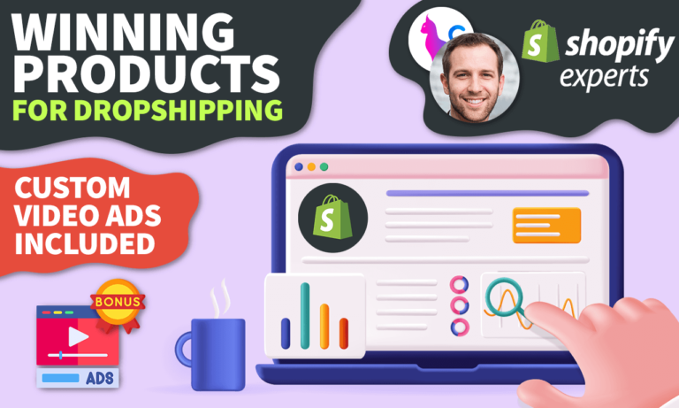 I will find shopify winning products for dropshipping with video ads webbylynx-min