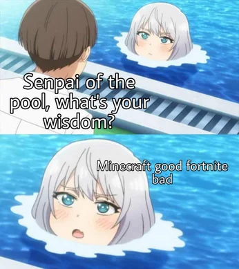 Senpai of the pool meme