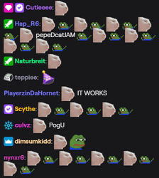 catJAM pepeD twitch chat